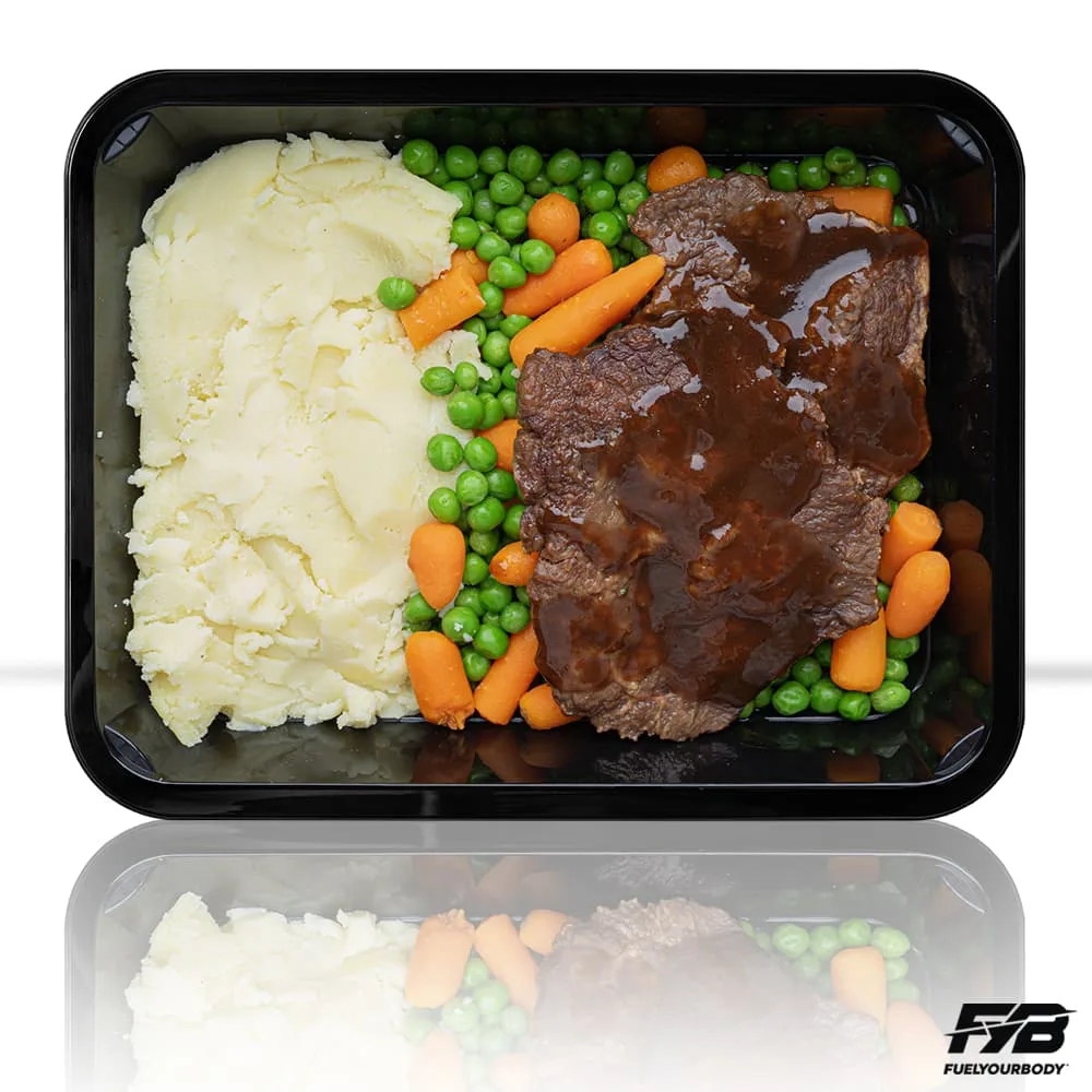 Puree - Runderlap - Tuinerwten & Worteltjes (met jus)