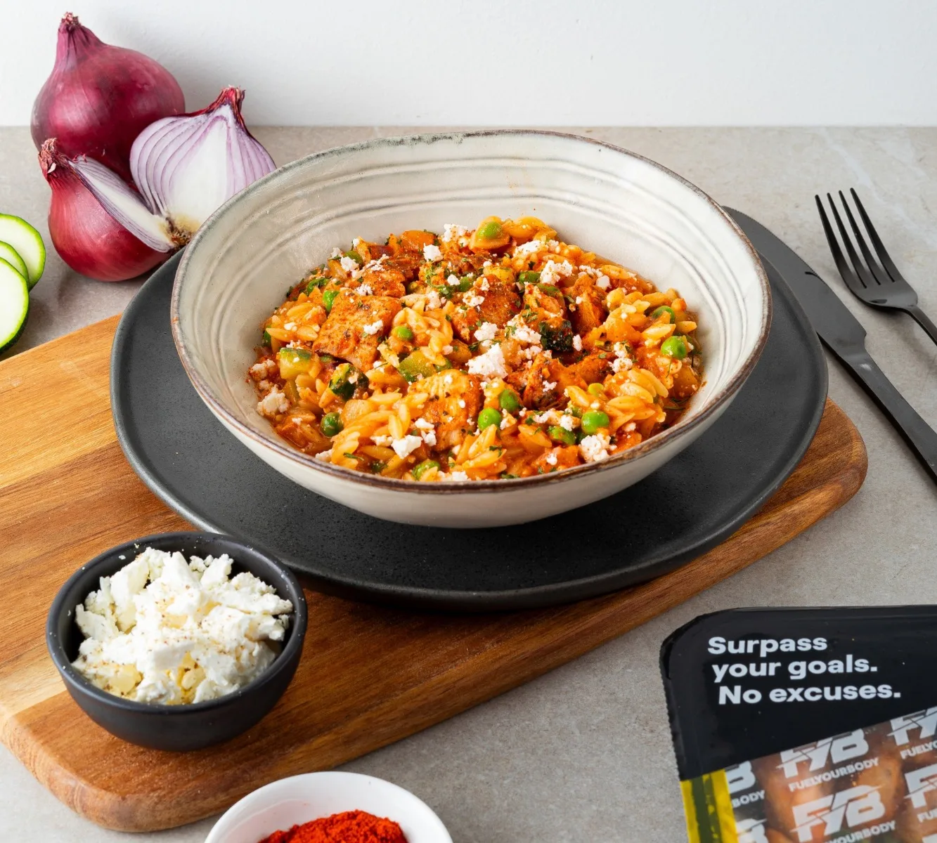 Mediterraanse Orzo - Chicken & Feta