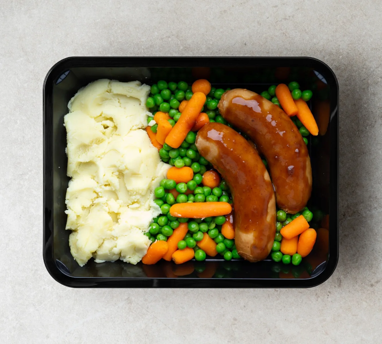 Puree - Kipsaucijs - Tuinerwten & Worteltjes (met jus) [BULK]