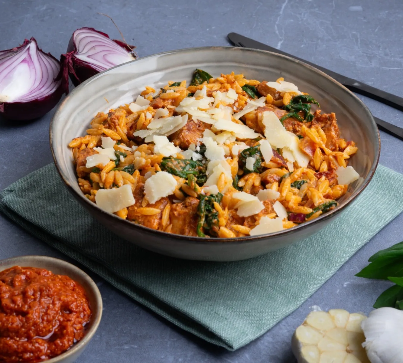 Rode Pesto Orzo - Chicken [BULK]
