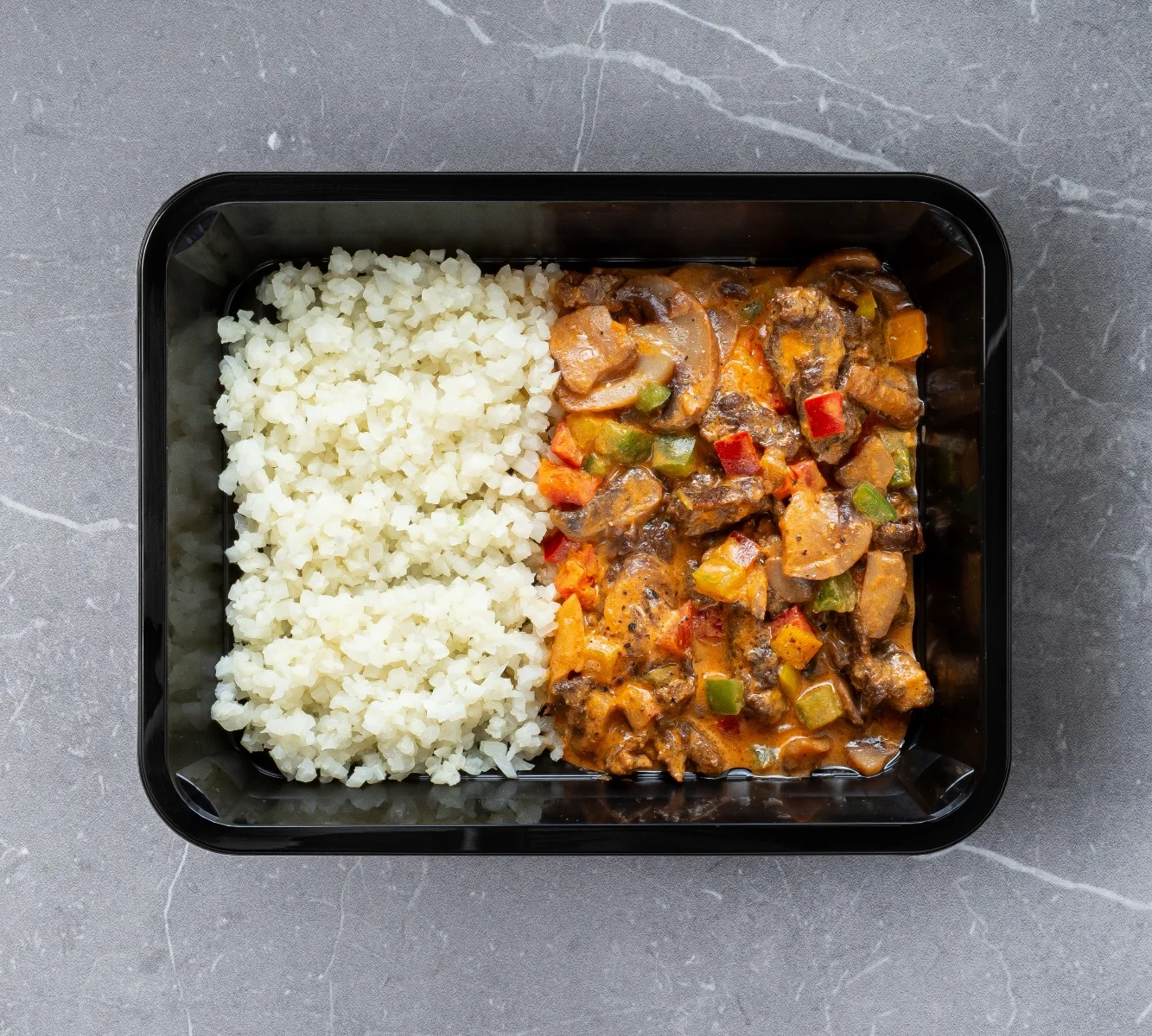 Bloemkoolrijst - Beef Stroganoff [LOWCARB]