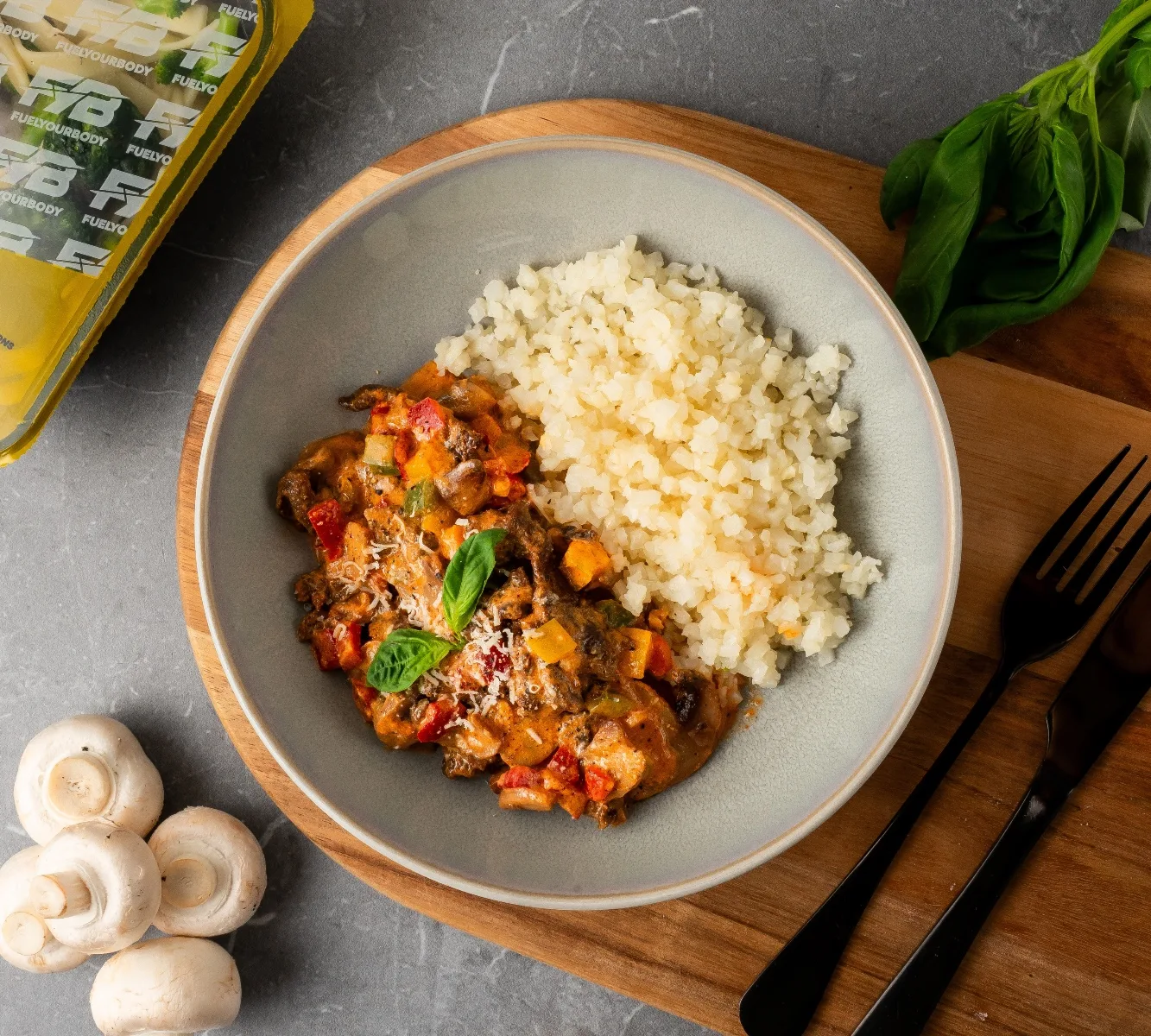 Bloemkoolrijst - Beef Stroganoff [LOWCARB]